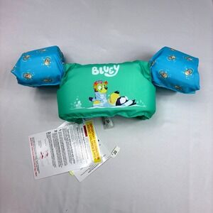 Bluey Life Vest Puddle Jumper 33-55 lbs Blue Green NEW Swim Float Life Jacket